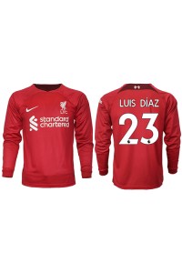 Fotbalové Dres Liverpool Luis Diaz #23 Domácí Oblečení 2022-23 Dlouhý Rukáv